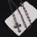 Chrome Hearts Black Purple Diamond Necklace