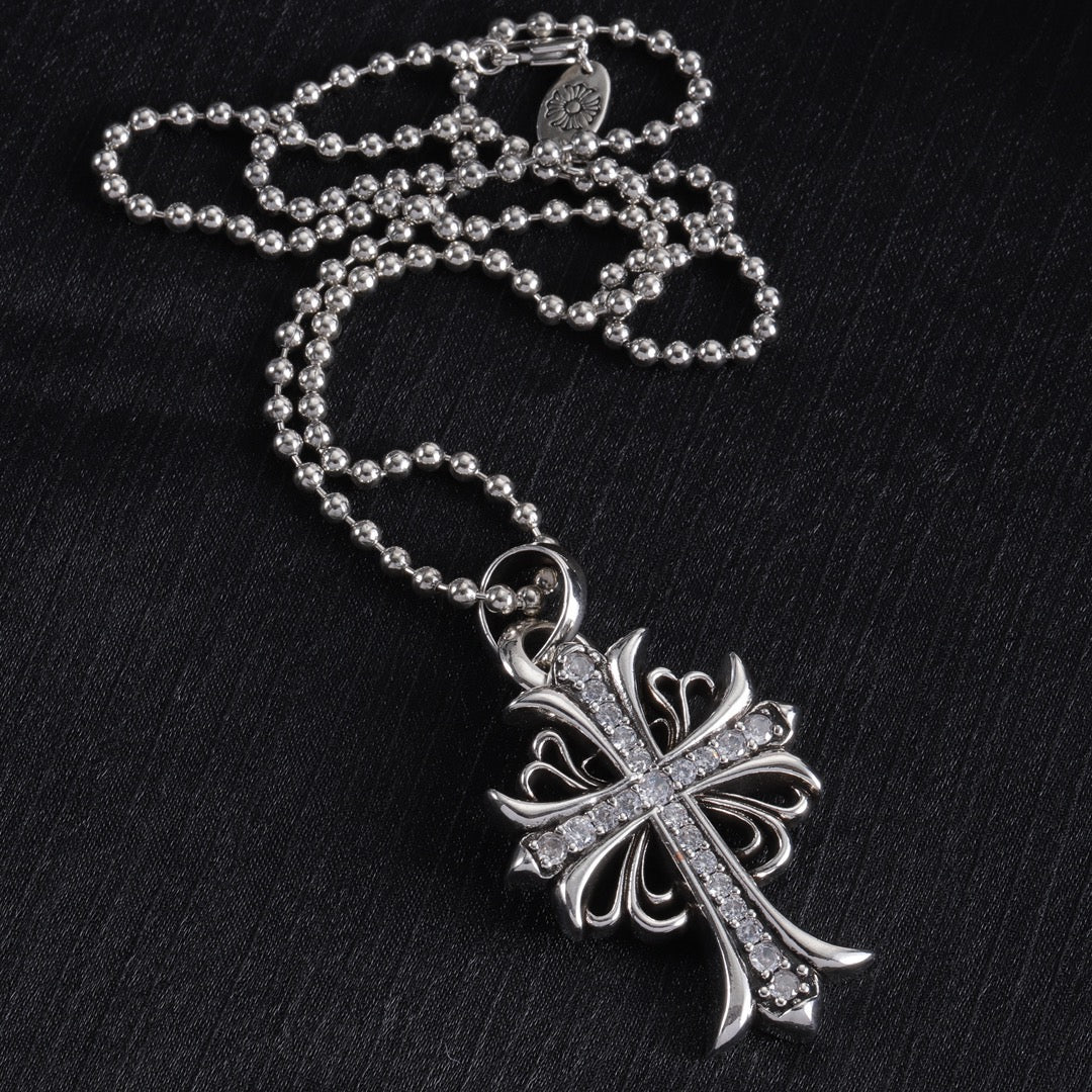 Chrome Hearts Diamond Pendant Necklace