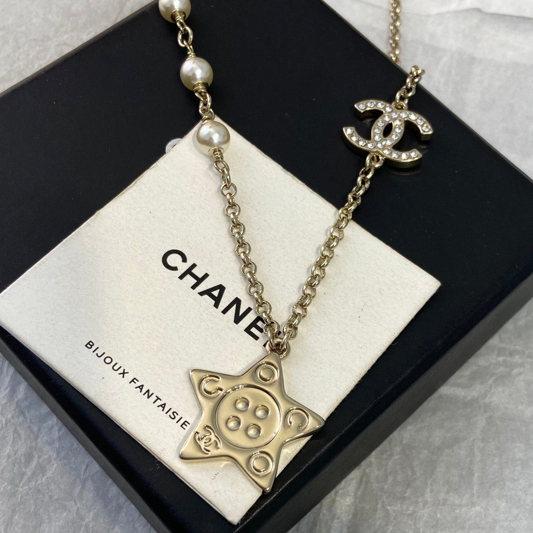 Chanel Star Gold Necklace