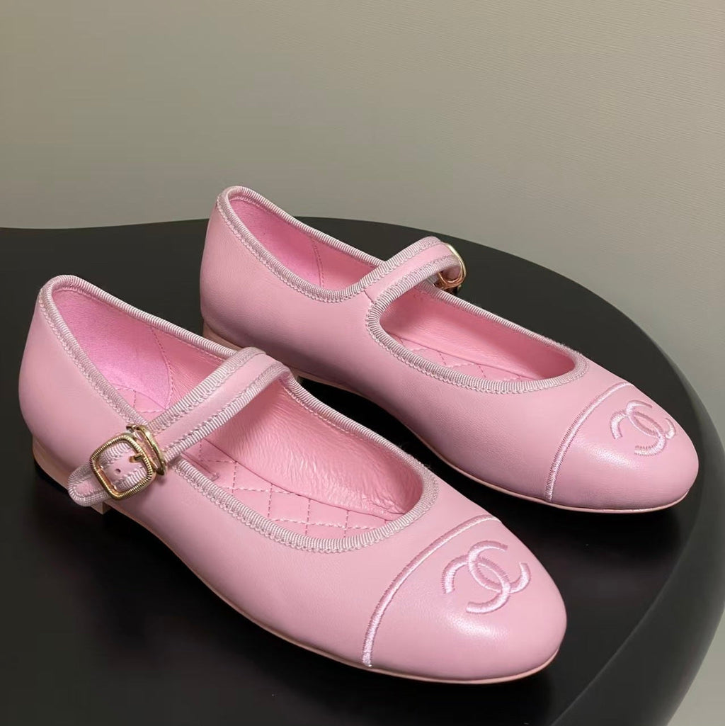 Chanel Pink Lambskin Flat