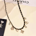 Chanel 25B Flower Necklace Bracelet