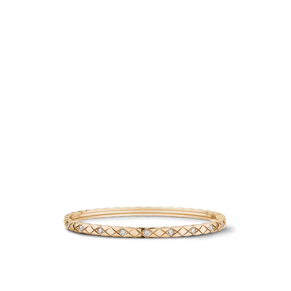 Chanel Coco Crush Bracelet Quilted Motif Mini Version Diamonds