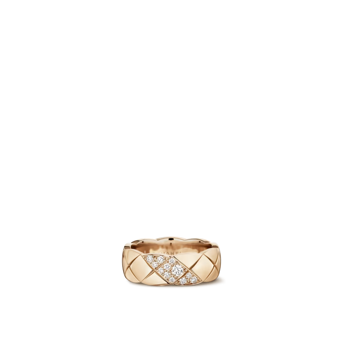 Chanel Coco Crush Ring Quilted Motif Middle Diamonds